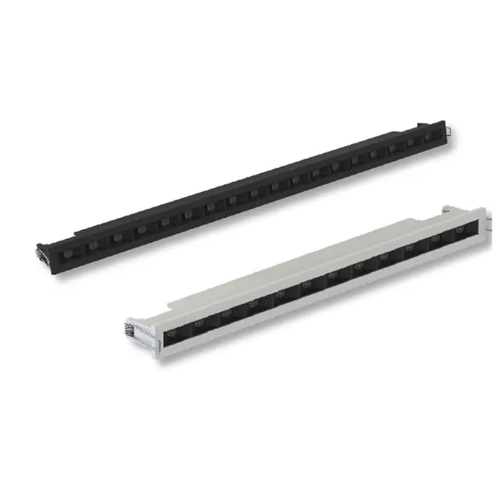 Beetel recessed linear grilles in black and white
