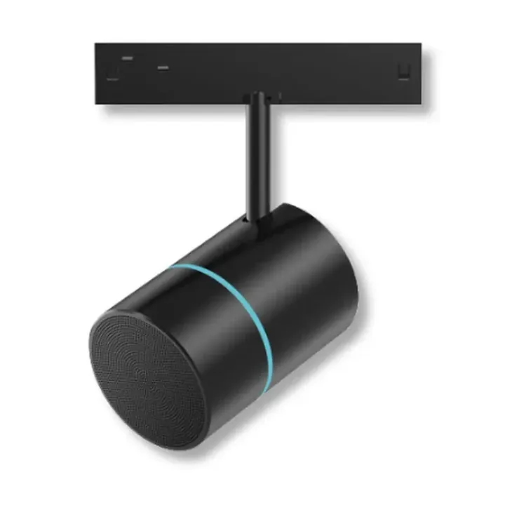 GUS track speaker in black on a magnetic track adaptor