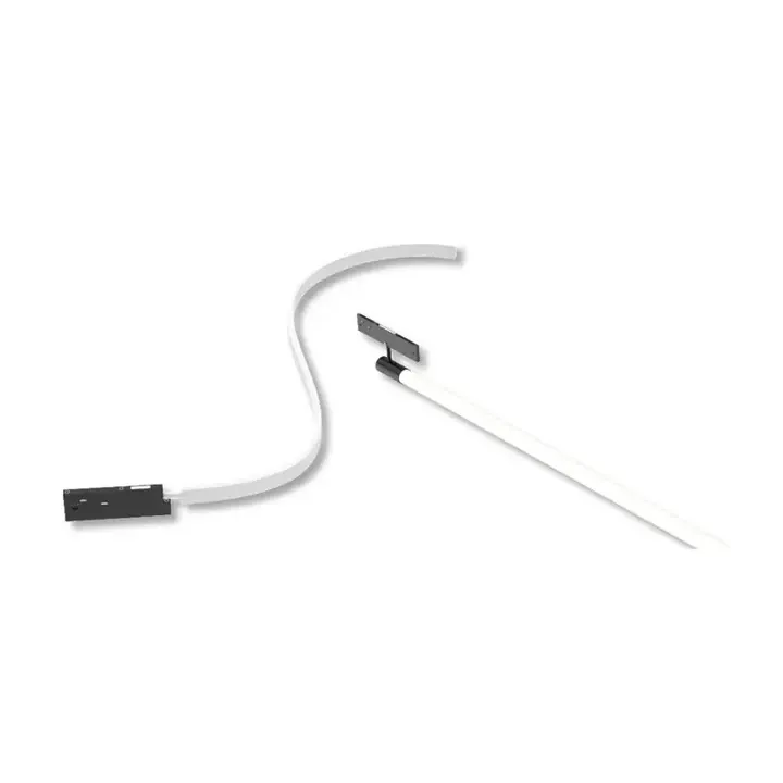 Nex flexible light rope curving away from its track adaptor