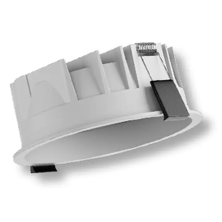 Polo recessed downlight with a white multi-facet reflector
