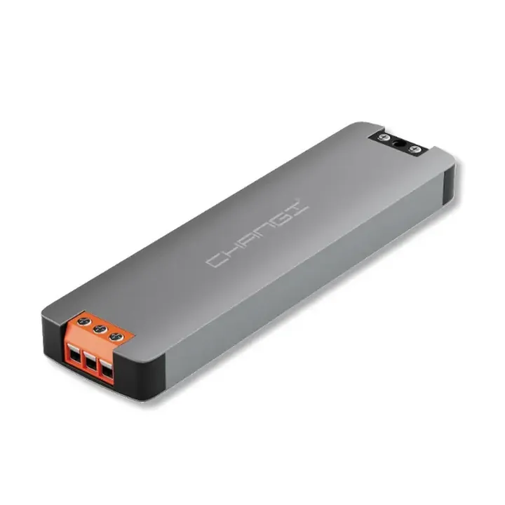Ultra-slim 24V power supply in dark grey aluminium