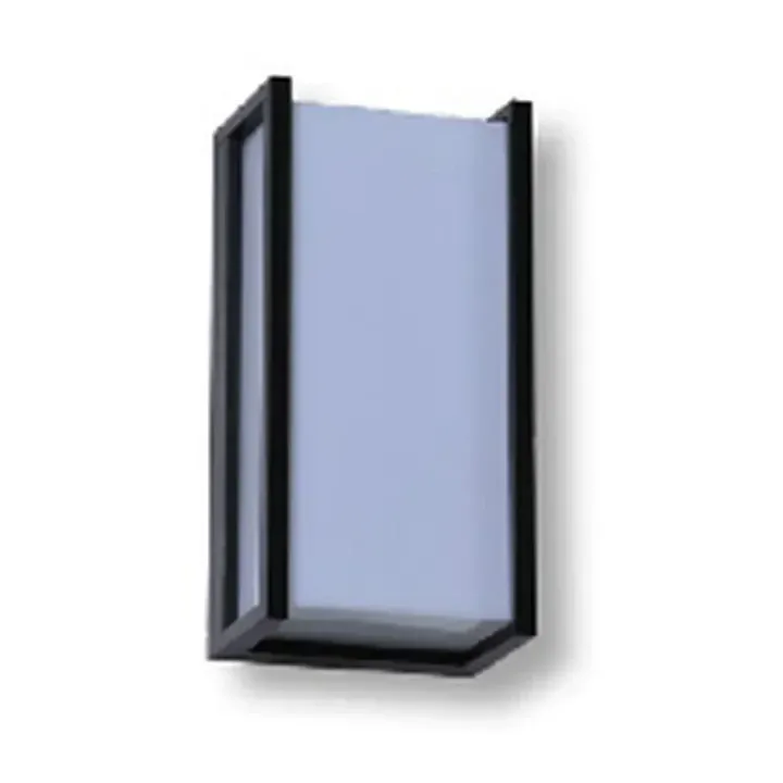 Prato wall light with an opal panel in a dark grey frame