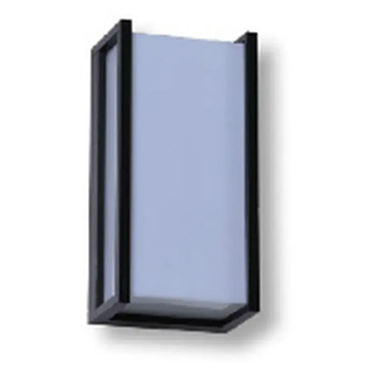 Prato wall light with an opal panel in a dark grey frame
