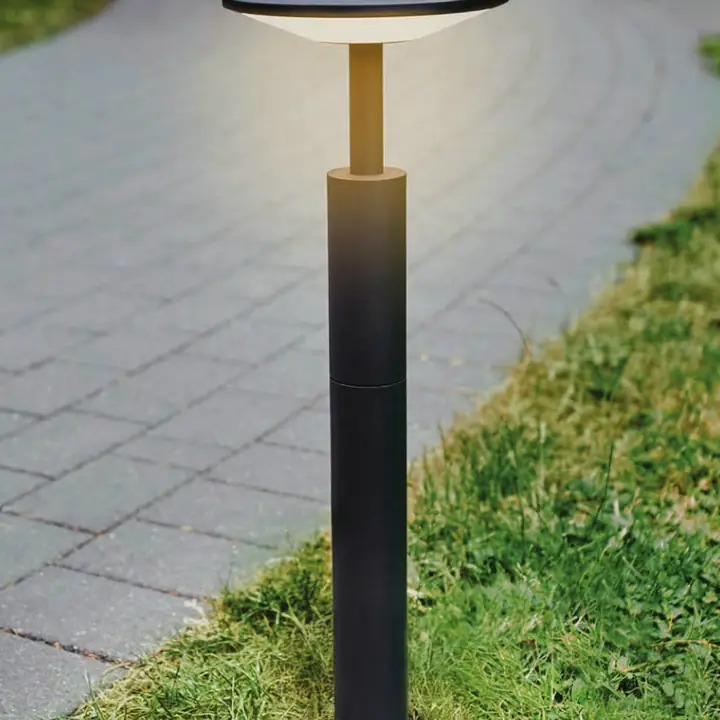 Scandia bollard beside a paved garden walkway