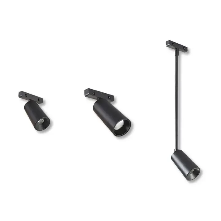 Ultra miniature track spotlights including a long drop-stem version