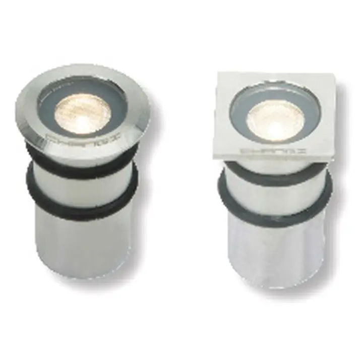 Round and square Uno miniature underwater luminaires