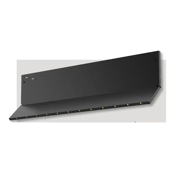Velin-WW track wall washer angled to graze a wall